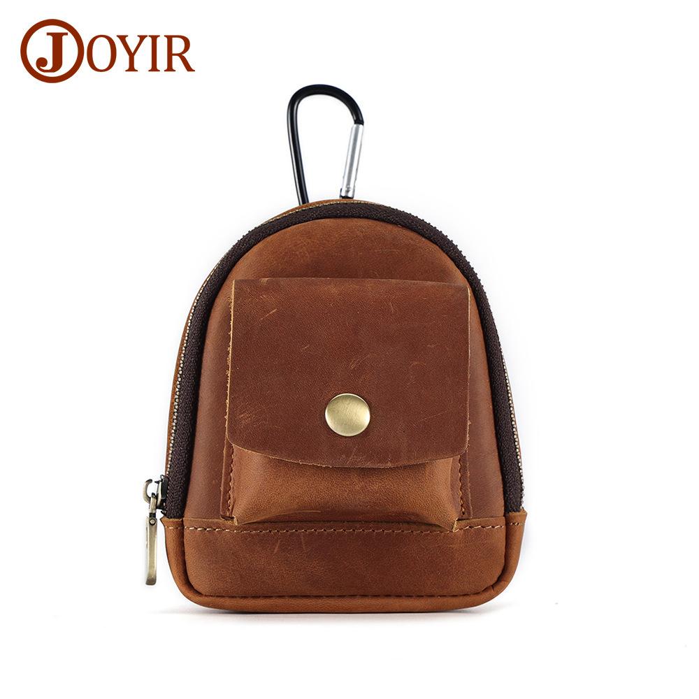 

Leather Coin Storage Bag, Casual Portable Cowhide Zipper Bag, Outdoor Sports Earphones, Small Fanny Pack.
