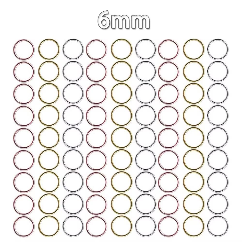 

60PCS Metal O ring Knitting Markers Stitch Crochet Knitting Supplies Tools DIY Weaving Singular Ring (Silver Gold Rose Gold)