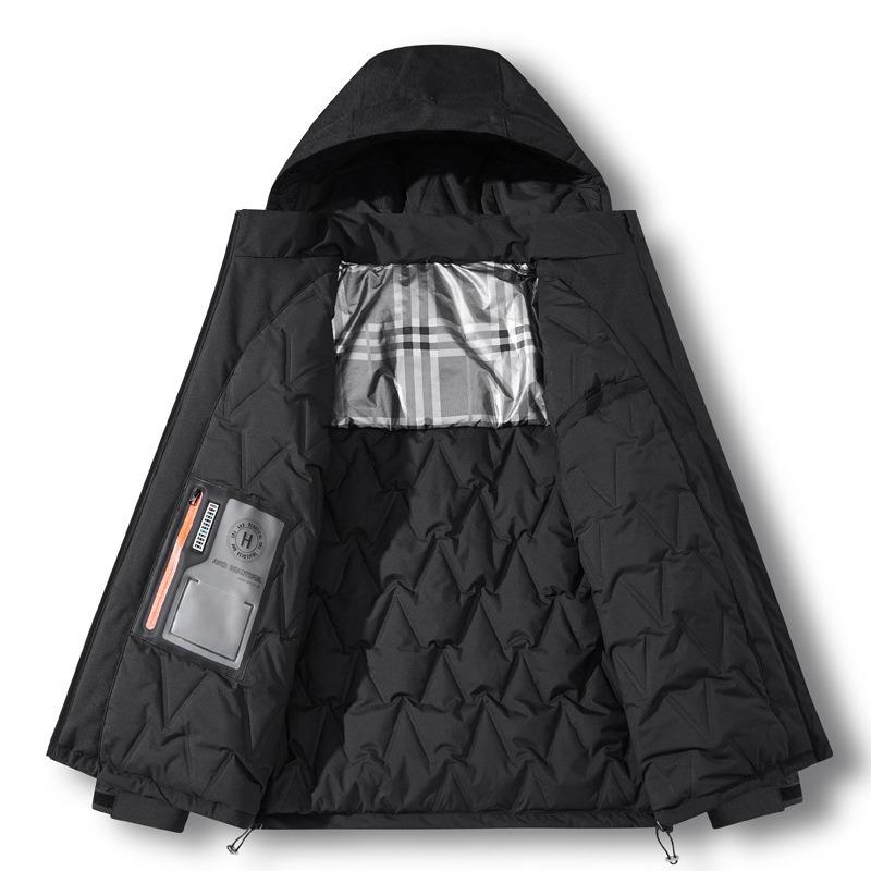 Ropa de invierno acolchada de algodón para hombre, talla grande, holgada, casual, ropa acolchada de algodón, moderna, deportiva con capucha, tipo pan, ropa térmica de grafeno