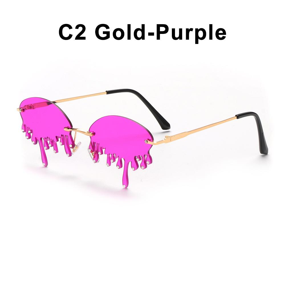 Funny Clouds Shaped Sunglasses Lightning Pendent Sunglasses Rimless Sunglasses 90s Sun Glasses Steampunk Disco Party Glasses
