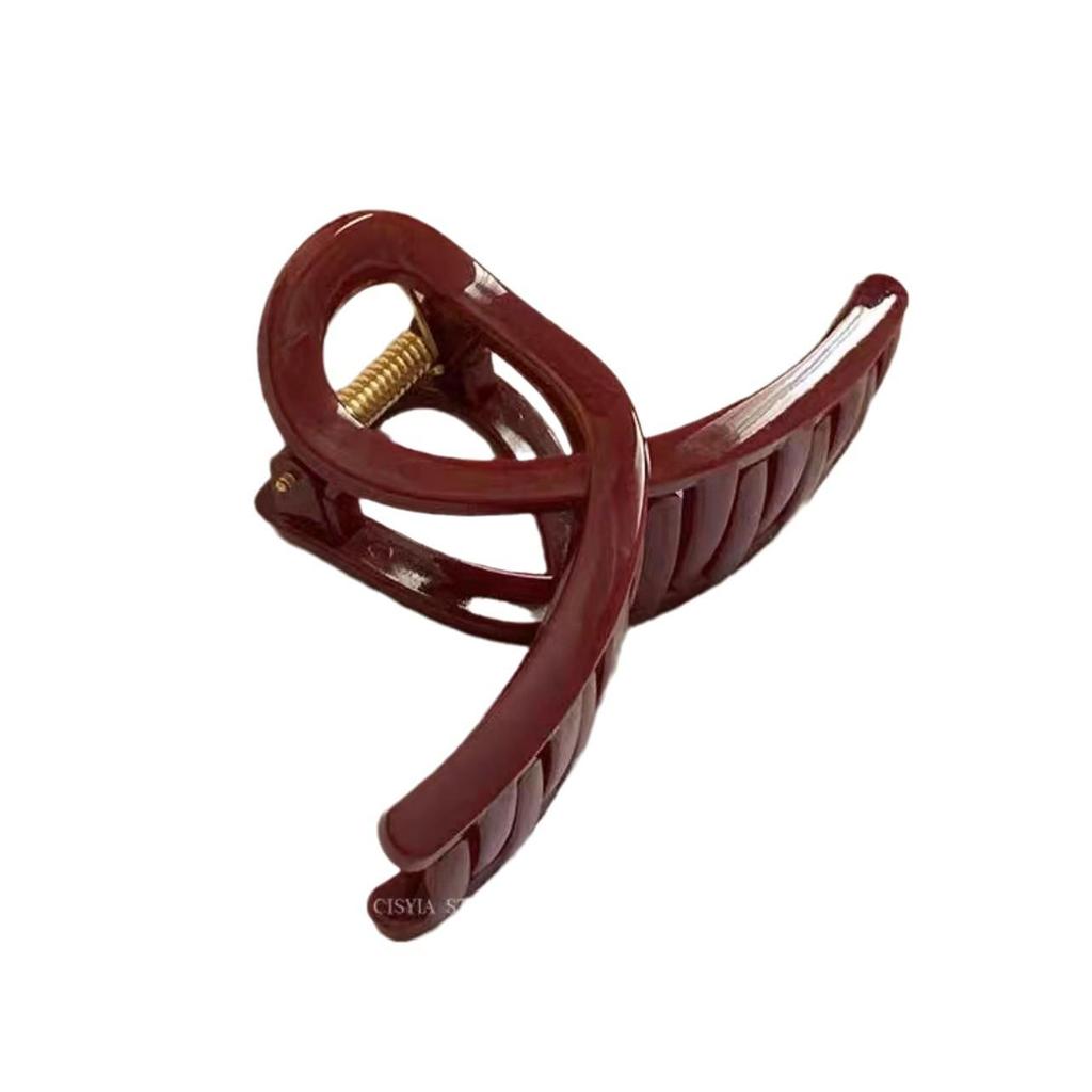 2024 High-End Headdress: Autumn/Winter Red Claw Updo Clip