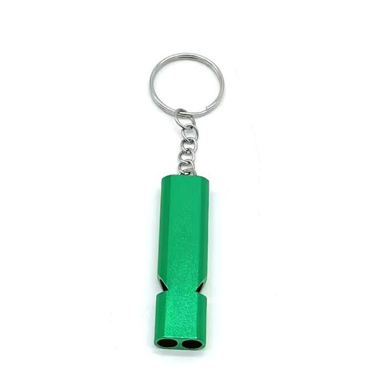Aluminum Dual-Frequency Survival Whistle - Double Tube Outdoor Lifesaving EDC Tool