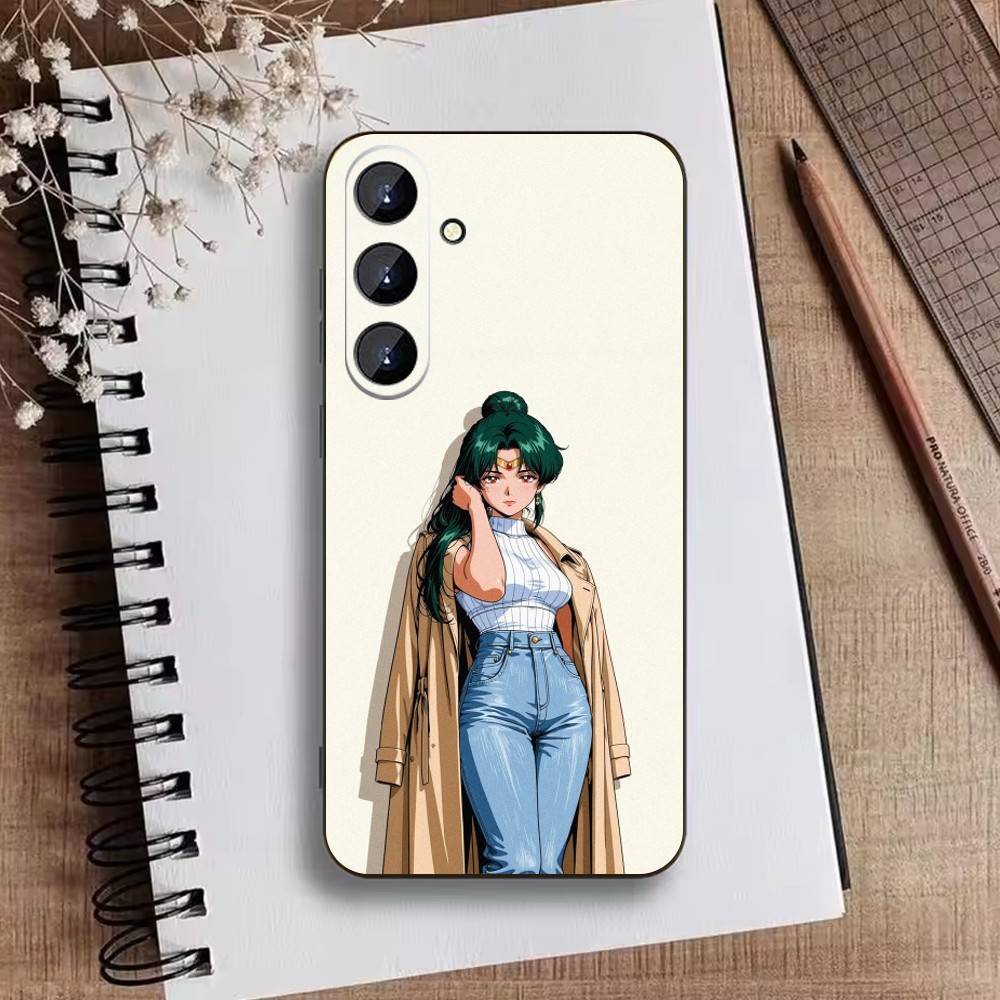 Cartoon G-Sailor M-Moons Phone Case For Samsung Galaxy A73,A21s,A22,A31,A52,A53,A71,A41Soft Black Shell