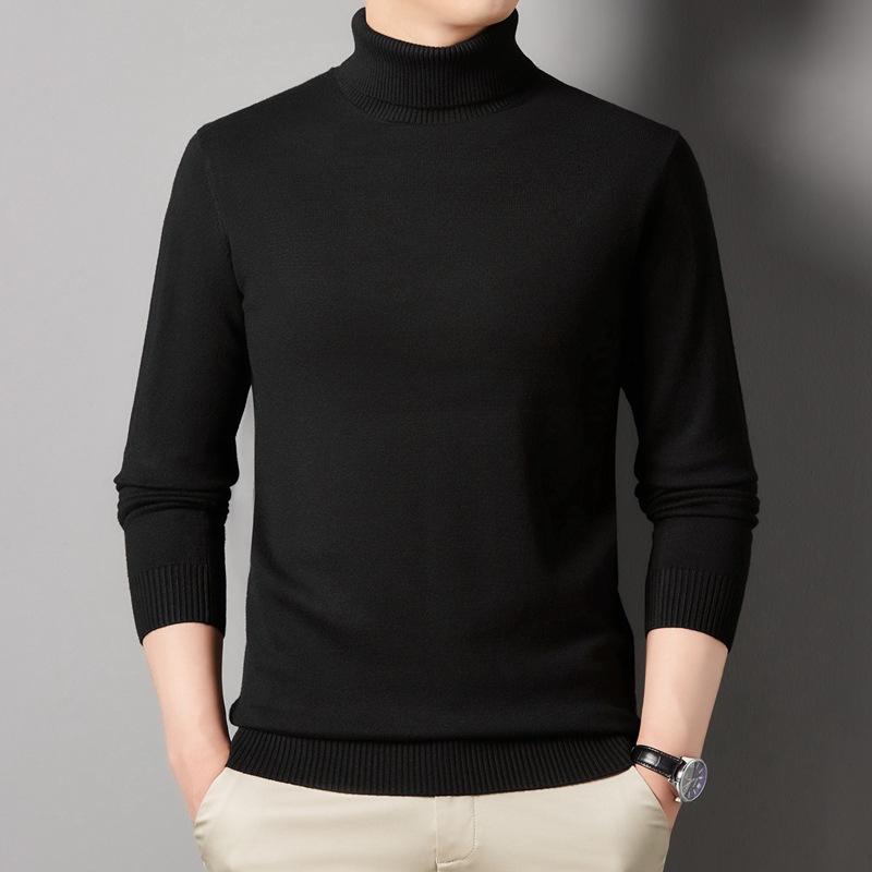 Neuer Stehkragen-Pullover für Herren, Strickpullover, Winter-Halb-Stehkragen-Bottom-Shirt mit langen Ärmeln, trendig, lässig
