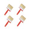 4Pieces Stain Applicators Set with Natural Bristles Ideal for Deck Terrace and Furniture Coating Projects Supplies