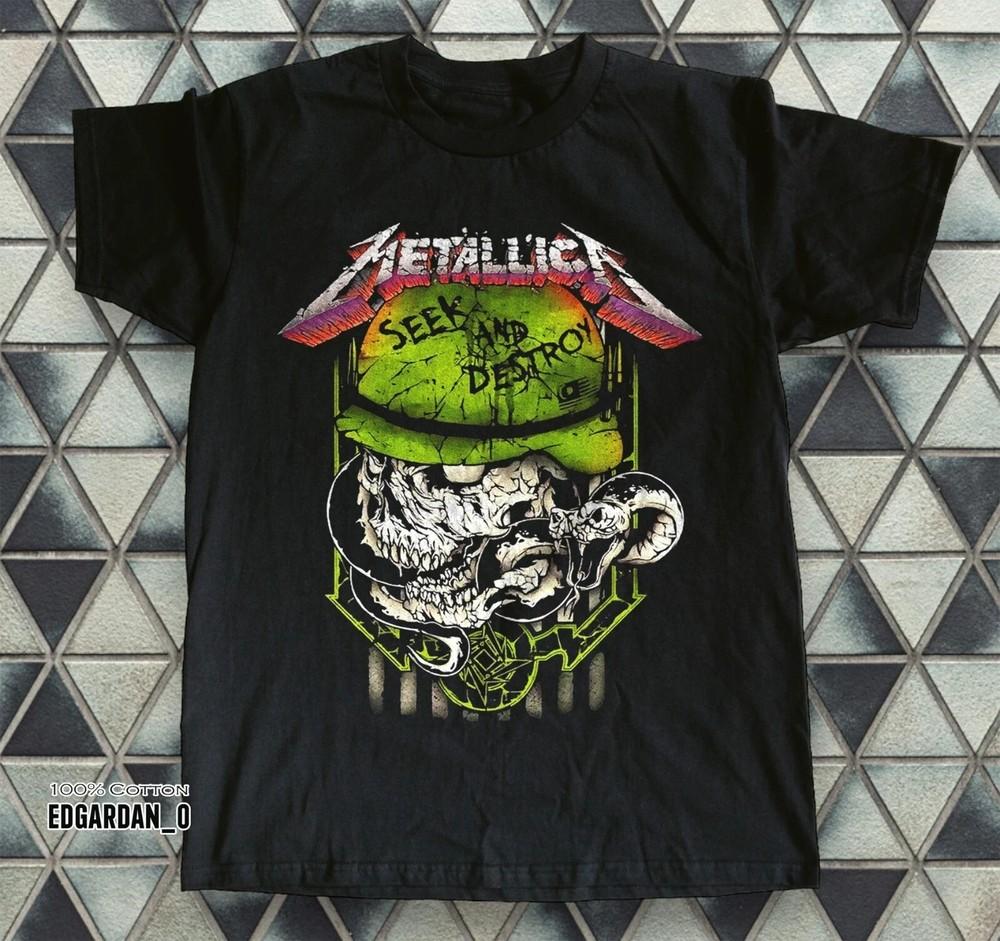 Metallica Seek And Destroy Black Unisex T-shirt Size S-5XL Unisex T-Shirt S