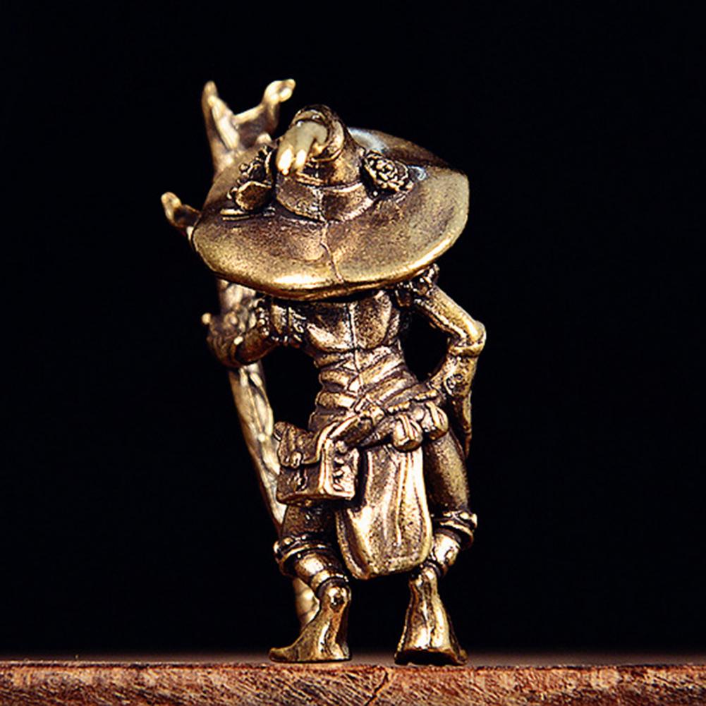 1/2/3Pcs Brass Frog Witch Figurine Vintage Brass Frog Ornament Fantasy Witch Decoration Whimsical Home Accents
