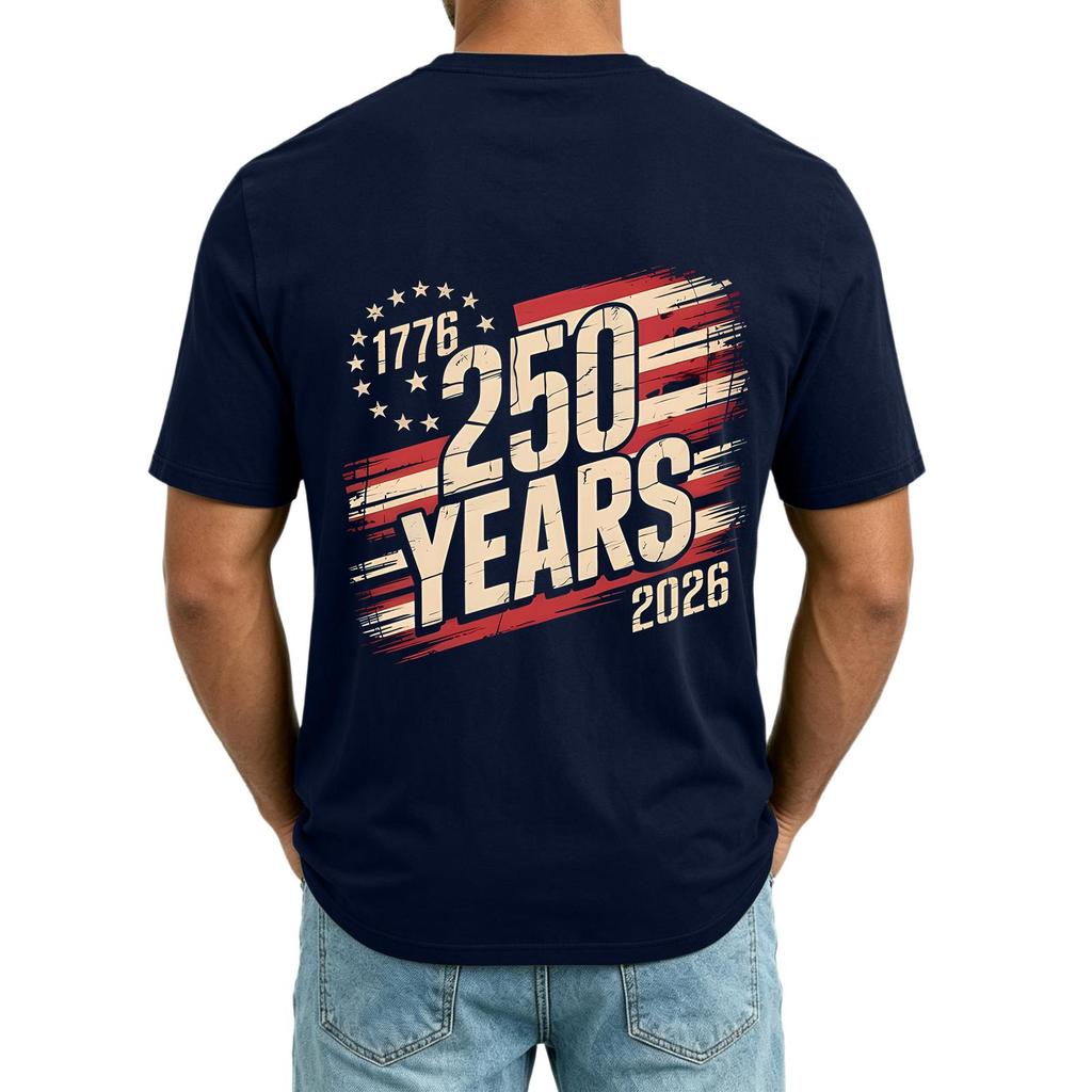 Men V Neck Short Sleeve T Shirt with Independence Day Print Casual Loose Fit Top Pocket Design Comfortable Material