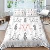 Schädel-Bettwäsche-Set, Tröster, Bettbezug, weiches Bett, Anzug, Zuhause, Schlafzimmer, Kleidung, Textilien, dreiteiliger Polyester-Bettbezug