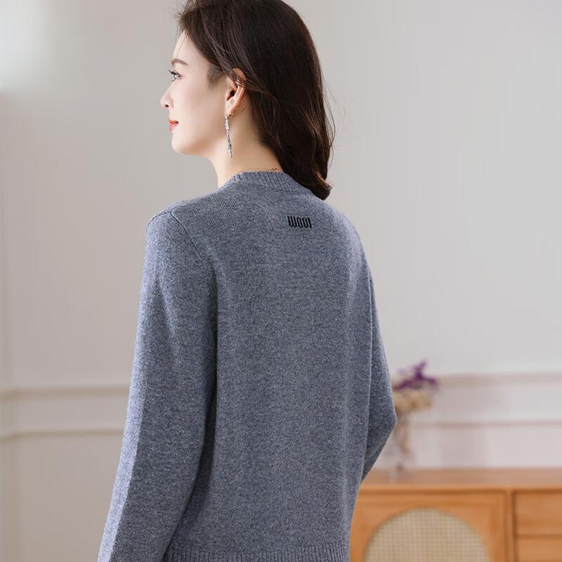 Women's 100% Merino Wool V-Neck Cardigan Sweater