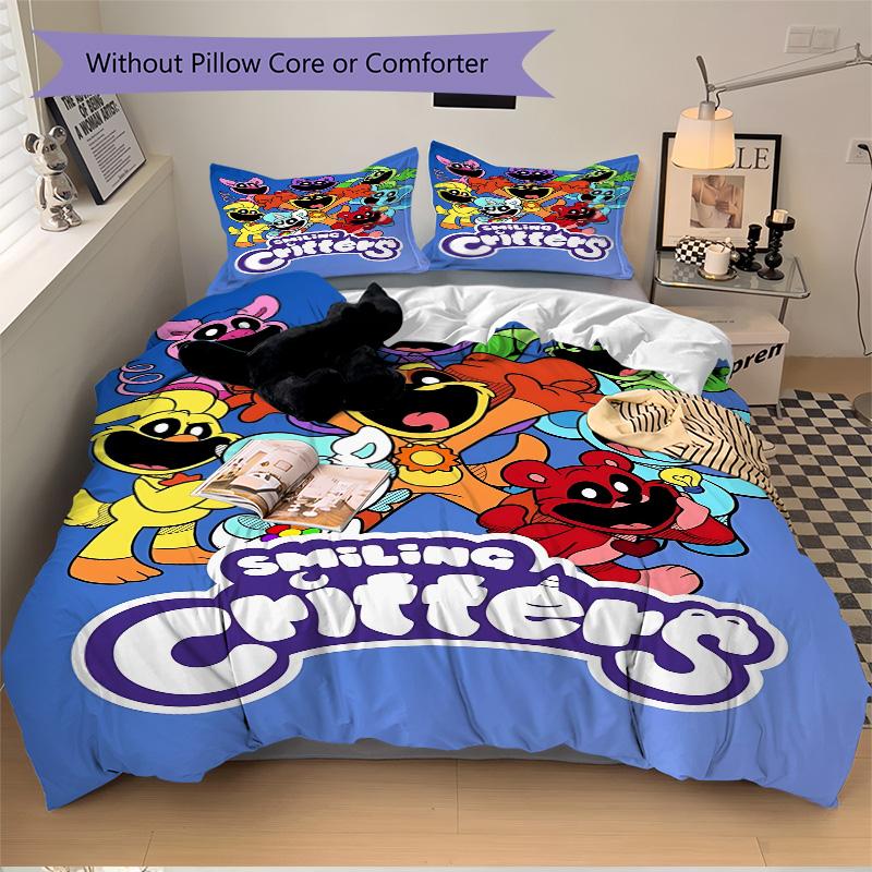 Critters Adventure Print 3Pcs Bedding Setduvet Cover With 2 Bedropillowcase Home Birthday Gift