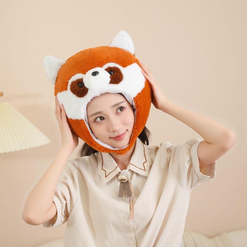 Brown Raccoon Hood Hat, Photo Props, Cartoon Hood, Performance Props