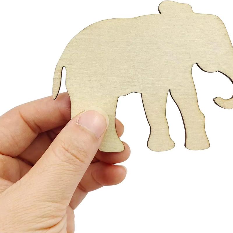 24pcs unfinished animal wood slices - for painting wooden wildlife hanging decorations or DIY gift tags