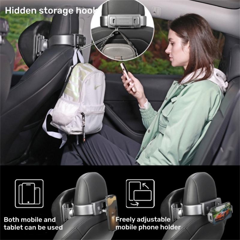 Car Multifunction Headrest Adjustable Up And Down Cushion Neck Pillow Adjustable Cushion with Phone Holder For  Y