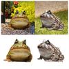 Frog Figurine Landscape Funny Animal Sculpture for Patio Countertop Tabletop