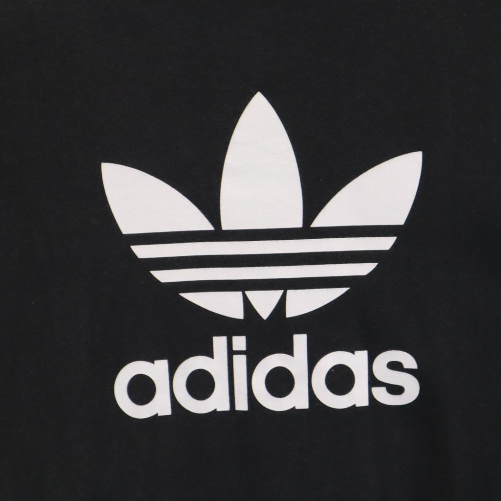 Adidas Trefoil Logo Aufdruck Kurzarm T-Shirt O schwarz Herren Gebraucht
