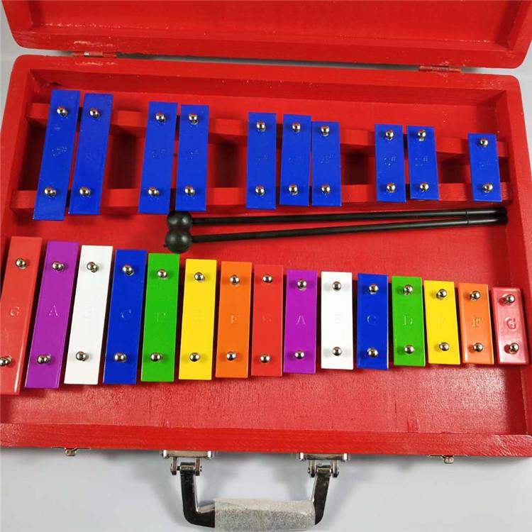 25-Tone Aluminum Orff Xylophone - Colorful Teaching Aid 000