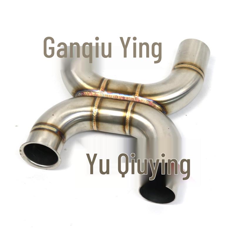 Compatible Exhaust Pipe for Triumph BOBBER Retro Modification - 51mm Low-Mount Mid-Section Sound Wave Design