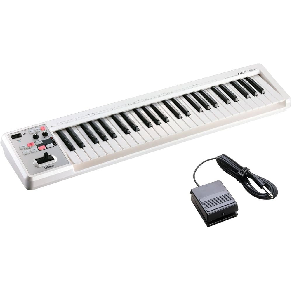 Roland Roland/A-49 WH White [DP-2 Pedal Set!] 49 Key MIDI Keyboard