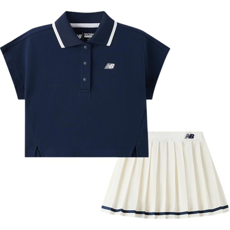 

Children Aged 3 7 Years Old New Balance Skirt Set Navy Blue 2SF23122-NV 140