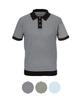 KIM YOUNG JOO GOLF Summer Viscose Stripe Collar Men'S Short Sleeve Golf Knit Tee Dqmmnt17