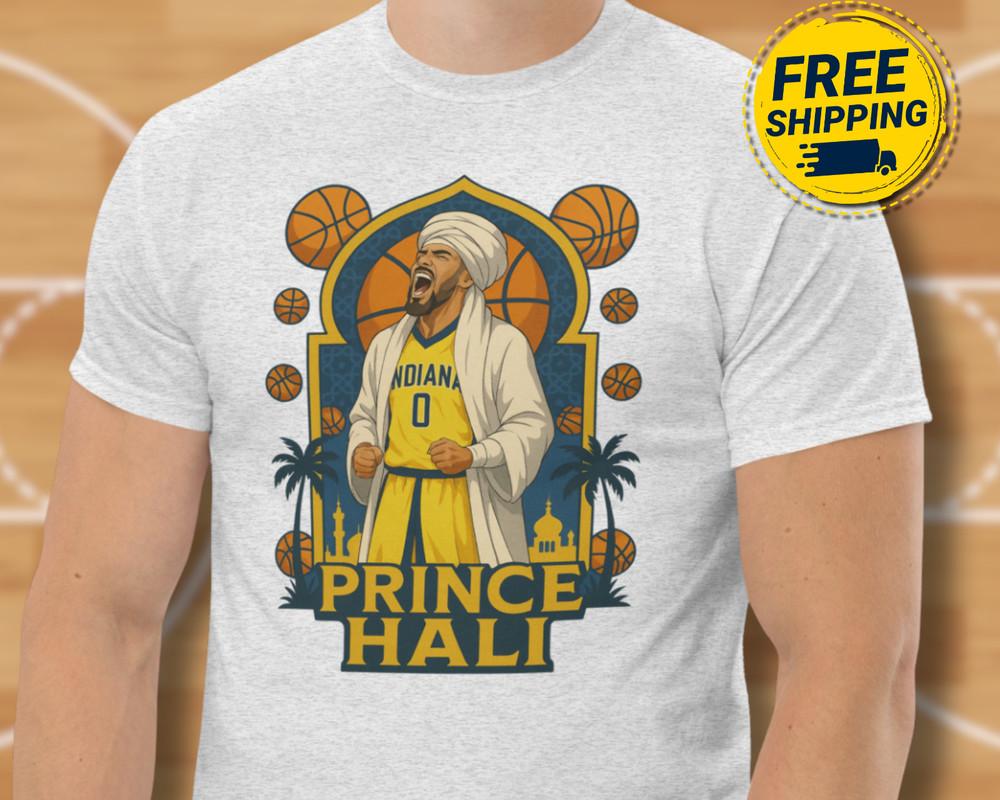 Funny Pacers Shirt Tyrese Haliburton Shirt Prince Hali Shirt Indiana Basketball Unisex T-Shirt XXXL