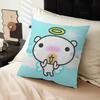 INS Puppy Seal Cartoon Decorative Room Aesthetics Pillow Case Home Decor Bedroom Sofa Bed Couch Pillow Cover 45x45