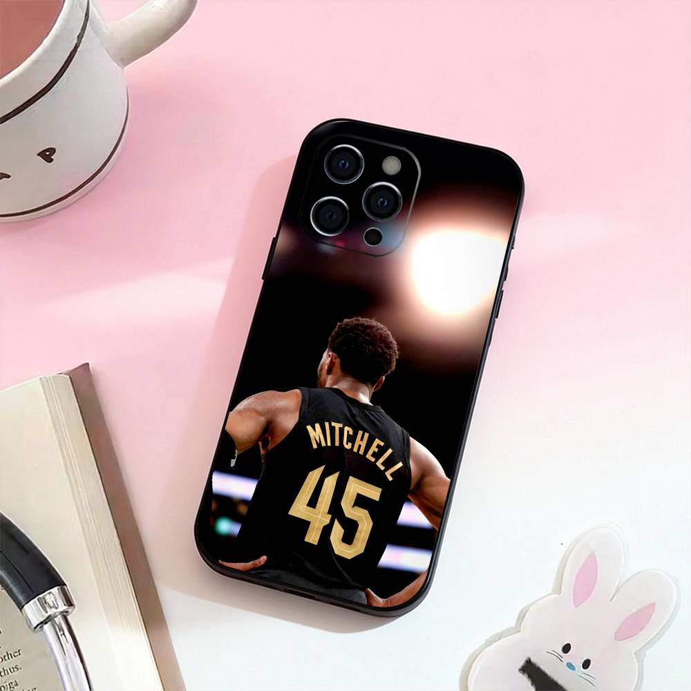 D-Donovan MitchellS 45 Phone Case For iPhone 17,16,15,14,13,12,11 Plus,Pro,Max,XS Silicone Soft Cover