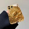 Luxurious peacock patterned electroplated glass phone case suitable for iPhone 17 16 15 14 13 12 11 Pro/Max/Plus shockproof
