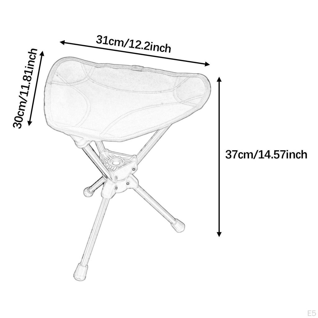 Camping Stool Seat Backpacking Chair Aluminum Portable Foot with Storage Bag for Adults