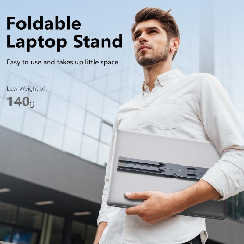 Laptopständer mit 360° drehbarer Basis, Computer-Notebook-Laptop-Erhöhungen Metallhalter für Schreibtischarbeit
