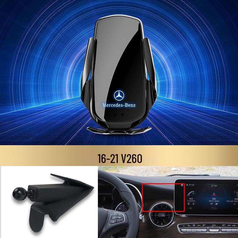 Bezdrátový držák telefonu s rychlým nabíjením Mercedes-Benz pro třídu C/třídu R/třídu S/třídu E/GLK/třídu B