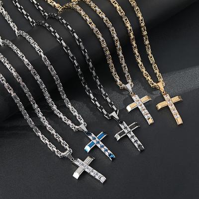 Cross Necklace Male and Female Personality Couple Accessories Collarbone Chain Fashion Punk Style Necklace Accessories