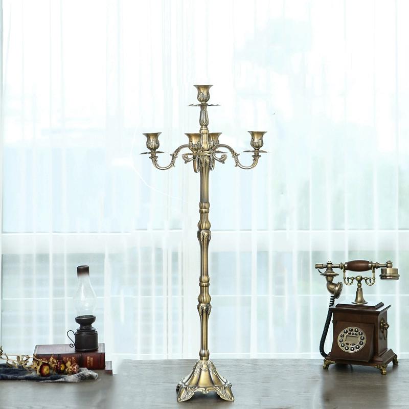 Luxury H65 /85/105cm 5lights Metal Candle Holders Tall Floor Candle Lantern Christmas Decorations For Home Decoration