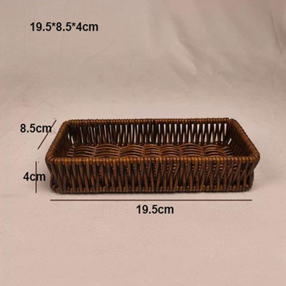 Hardness Rattan Wicker Woven Serving Baskets Handwoven 6 Styles Drain Chopstick Fork Spoon Holder Household Rattan Basket