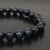 3A Grade Blue Tiger Eye 8mm Bracelet Length M L Natural Stone Power Stone Blue Eye Eye Money Luck Work Luck Talisman [Shinjuku Ginnokura] 17.5cm Men's