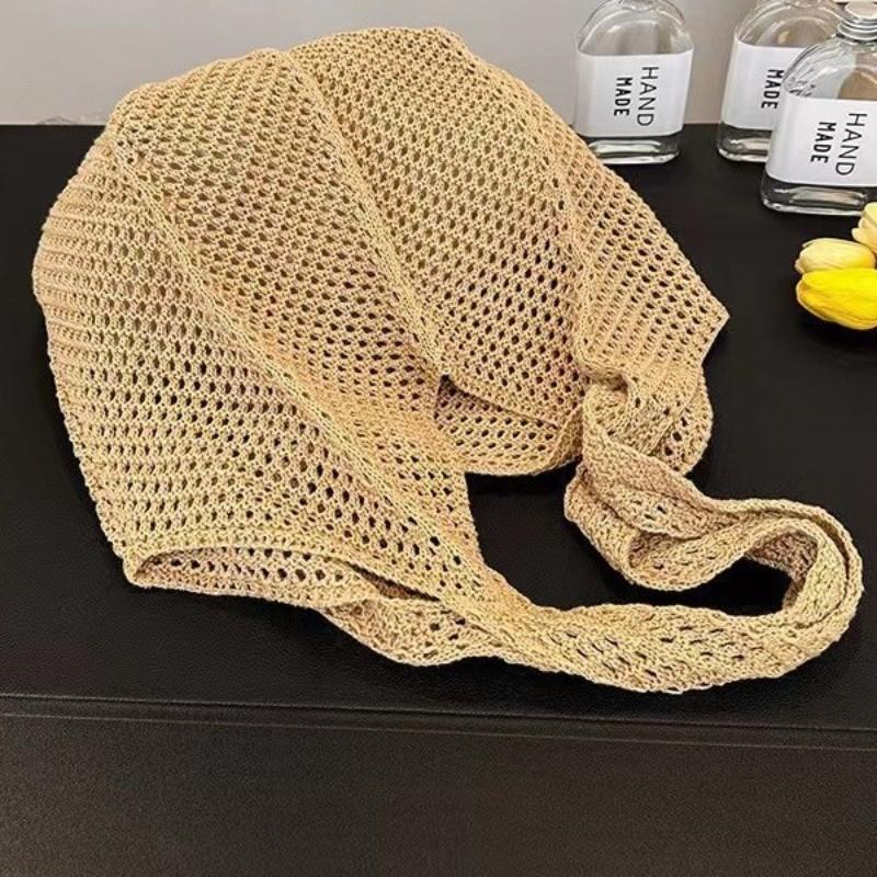 Popular Hollow Net Bag for Women Lightweight Woven Shoulder Fashionable Tote Bag Ideal for Summer Beach Travel and Vacation