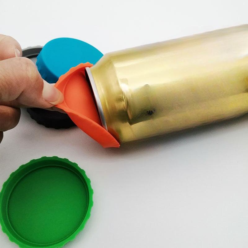 6 Pack Reusable Silicone Soda Can Lids Protective Covers Fit Standard Beer Juice Drink Cans For Home Kitchen Bar Daily Use