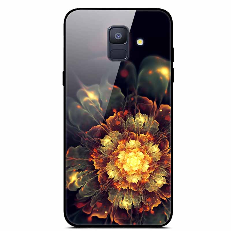 For Samsung Galaxy A8 Plus Cases A6 A7 2018 A8 2018 Tempered Glass Hard Back Cases For Samsung A6 Plus Covers Coque A7 A9 A8Plus