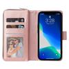 Apple iPhone 13/12 Mini Leather Case: Nine-Card Zipper Style for 14 Pro Max