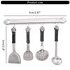 Alloy Miniature Kitchen Tool Set Wall Mount Design Shovel Spoon For Dollhouses Simulation Food Accessory