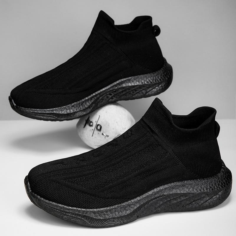 

Новые повседневные спортивные туфли мужские туфли легкие кроссовки с мягкой подошвой ленивые туфли пара летающая вязаная женская обувь с одной педалью 36