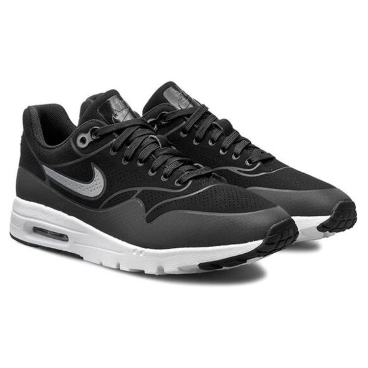 Nike Air Max 1 Ultra Moire Black Women Sneakers Metallic-Silver White 704995-001