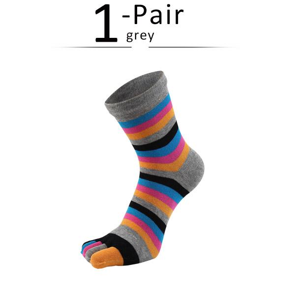Rainbow 5 Finger Short Socks Women Cotton Striped Colorful Fashions Young Sweat-Absorbing Happy Toe Socks Harajuku 4 Seasons