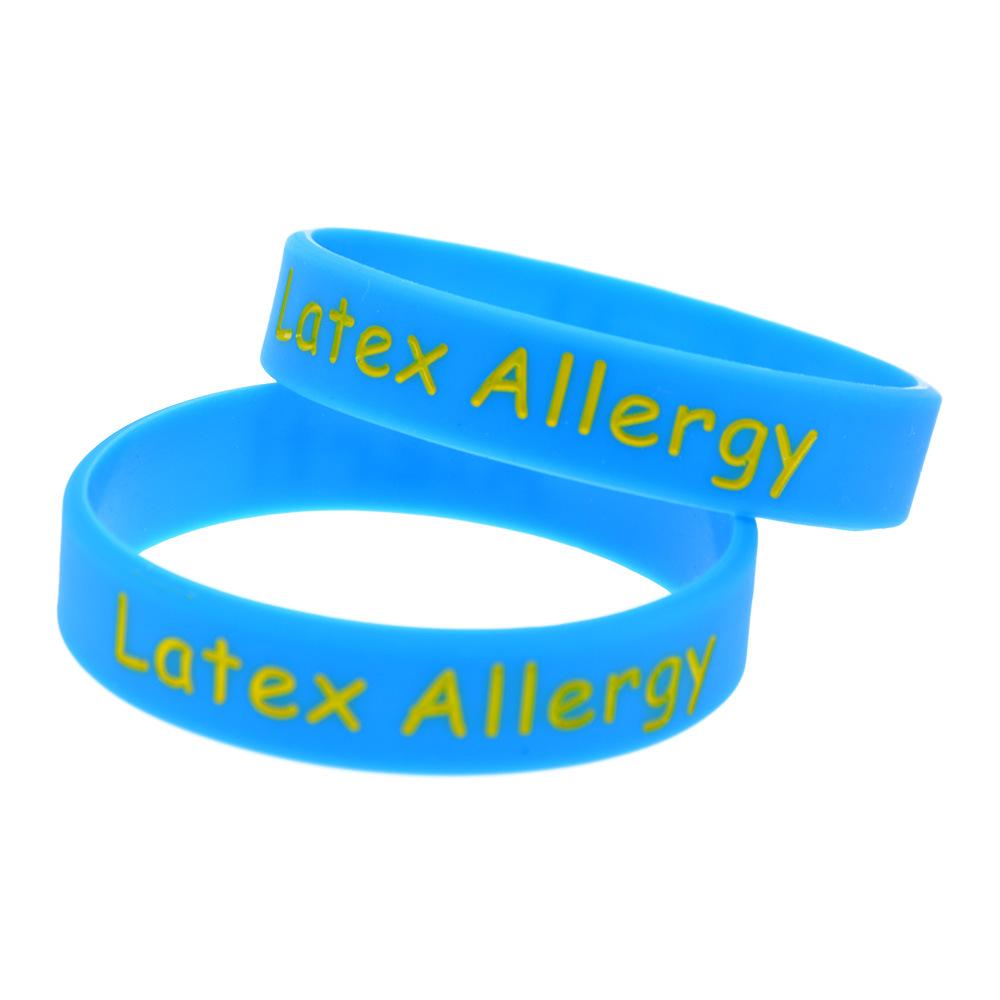 Latex Allergy Silicone Medical Alert Bracelet for Men, Women, and Children