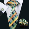 New Fashion Mens Accessory Silk Tie Set Necktie Pocket Square Cufflinks Set