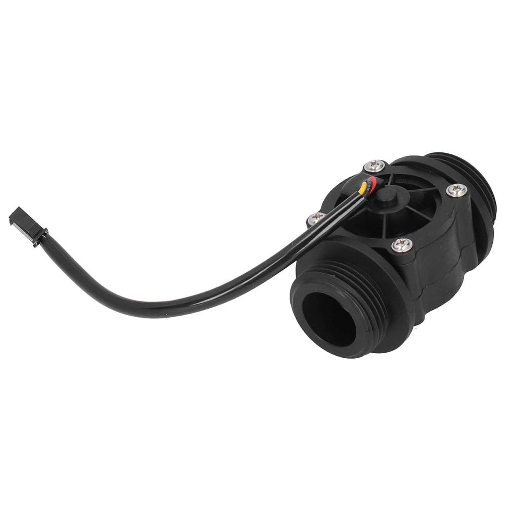 Black Hall Flowmeter Plastic Flow Meter Sensor Flow Measuring Device Water Heater Equipment