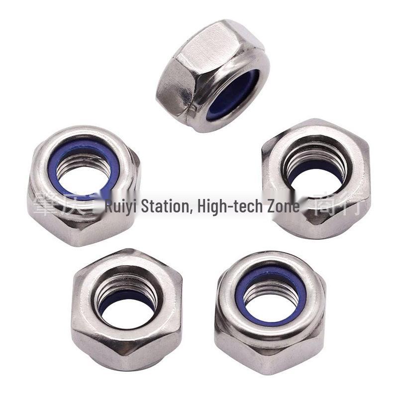 304 Stainless Steel Nylon Insert Self-Locking Hex Nut (M2-M12)