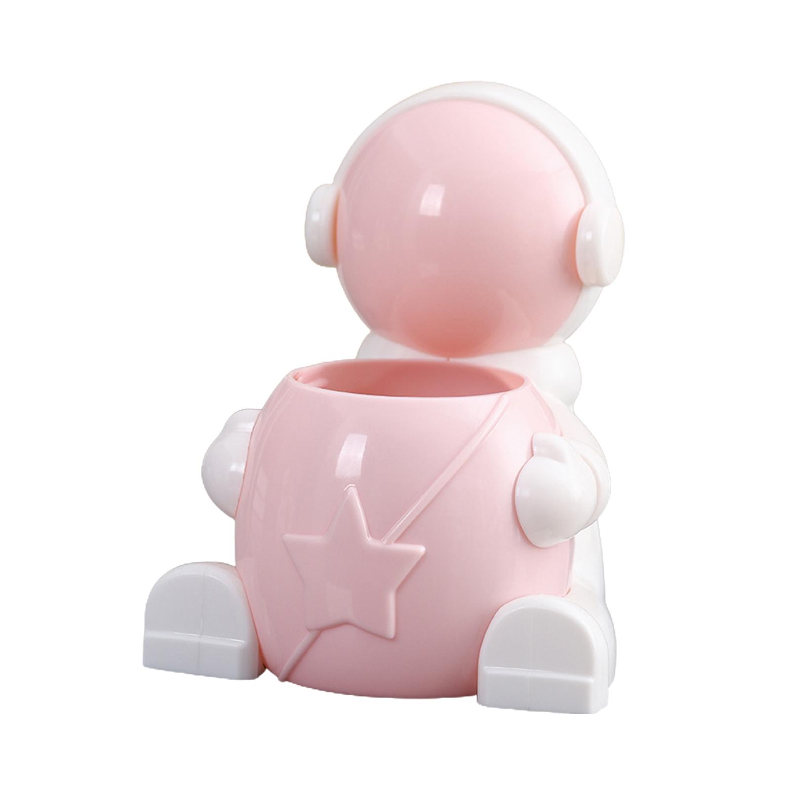 Держатель для ручек в виде астронавта настольный ящик для хранения косметики органайзеры для косметики бытовые принадлежности для помады ручки для бровей органайзеры розовый 759₽