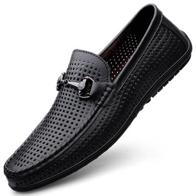 Frühling Neue Herren Bequeme und Lässige Slipper Modische Outdoor Herren Atmungsaktive Gelochte Lässige Weiche Sohle Fahrschuhe